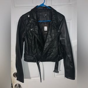 Quilted Faux Leather Jacket